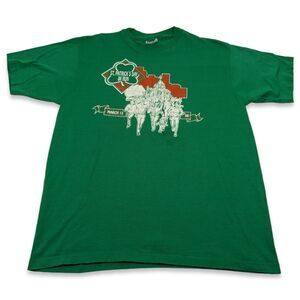 Vintage 80s St. Patrick's Day 8K Run Anoka MN T-Shirt Green Size XL Rare